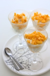 PINA COLADA Parfait with Mangoes