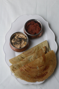 DOSA with PEANUT CHUTNEY(a perfect South Indian breakfast)