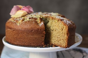 Ricotta-Pistachio-Rosewater Banana Bread