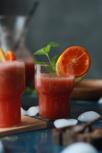 Spiced Watermelon-Orange Mint Drink