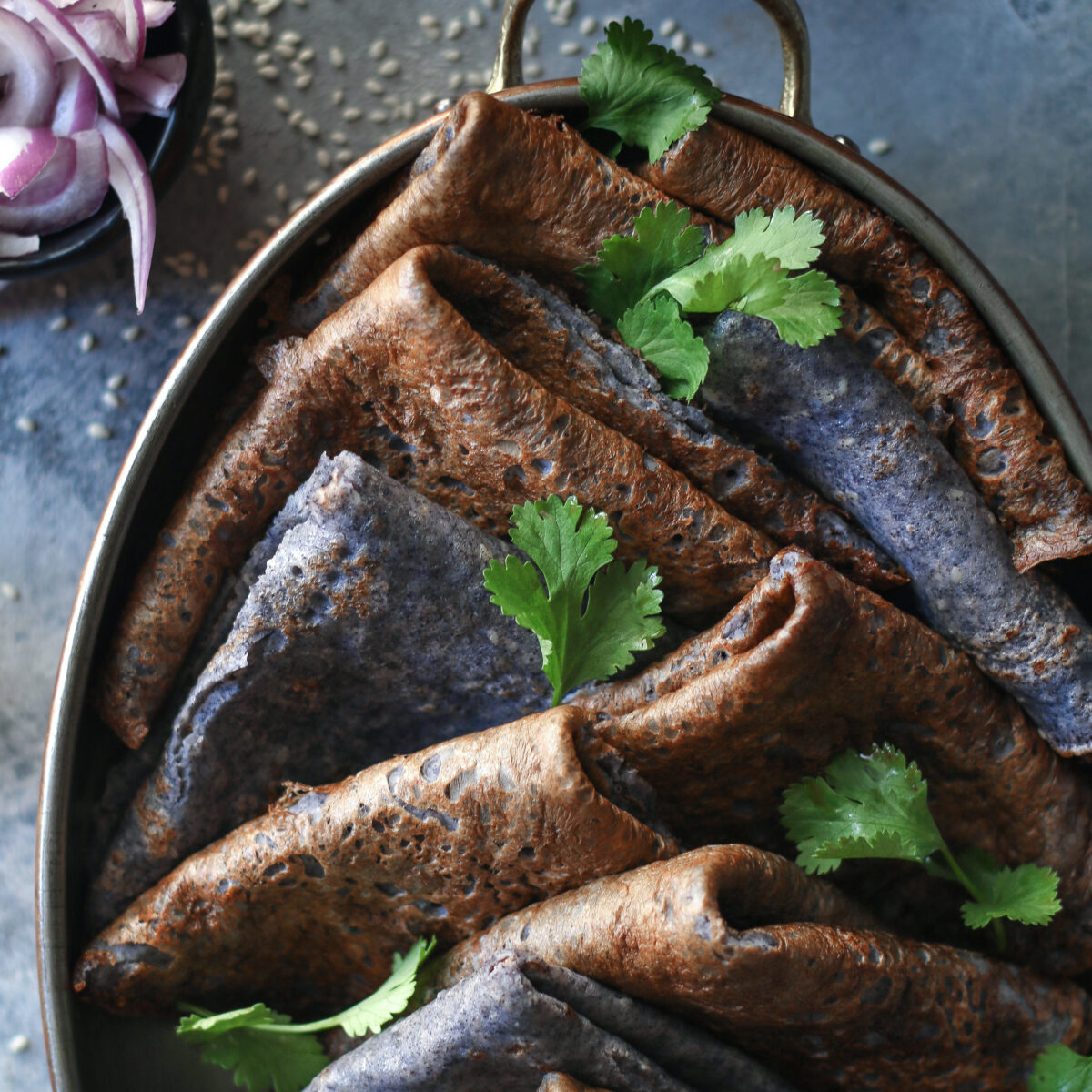Black Bean Dosa/Crepe - Easy and Instant