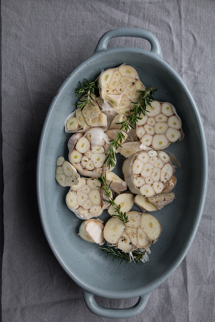 Roasted Garlic and Onion Relish/Pickle on bruschetta