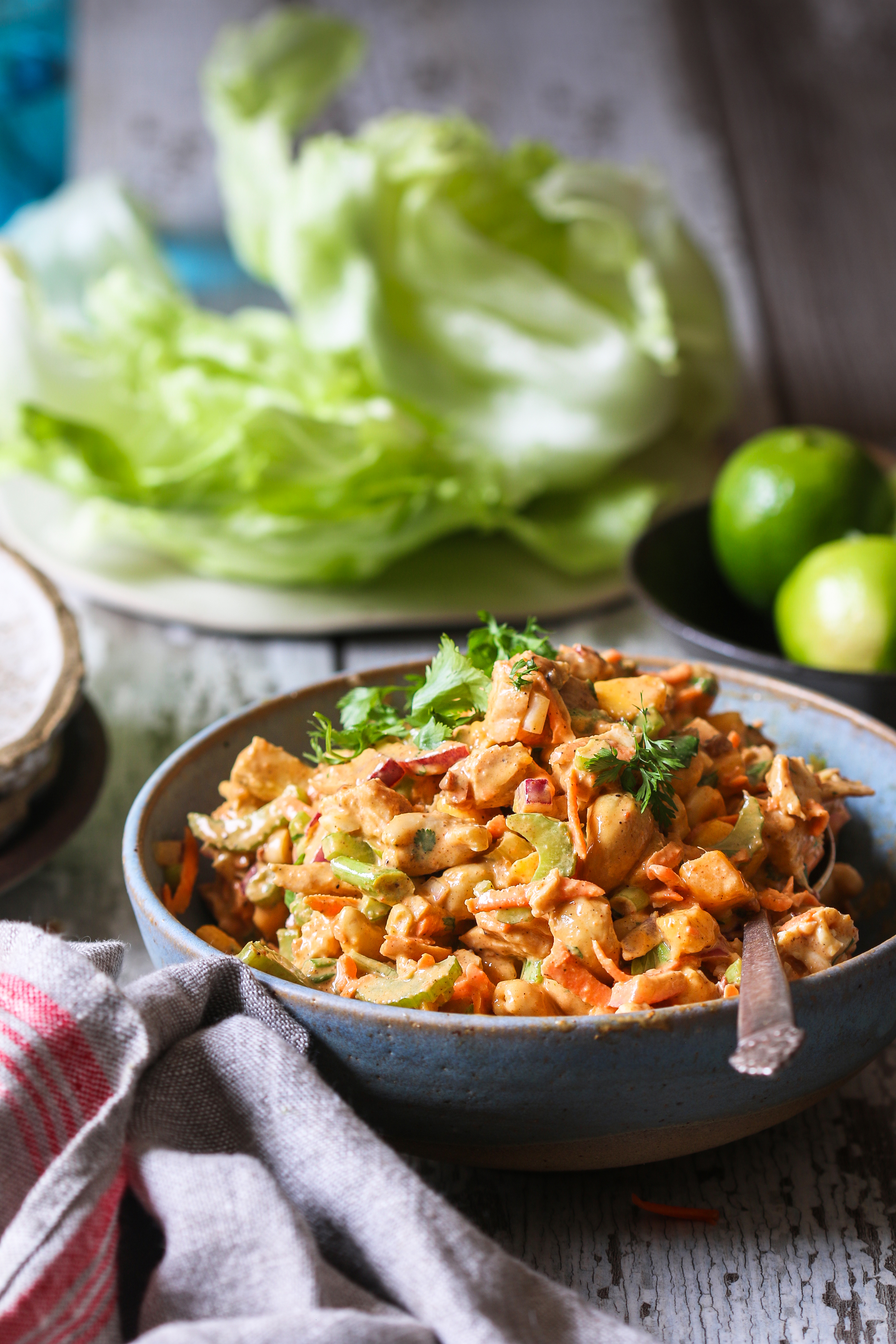 Sweet And Spicy Curried Mango Chicken Salad With Cashews