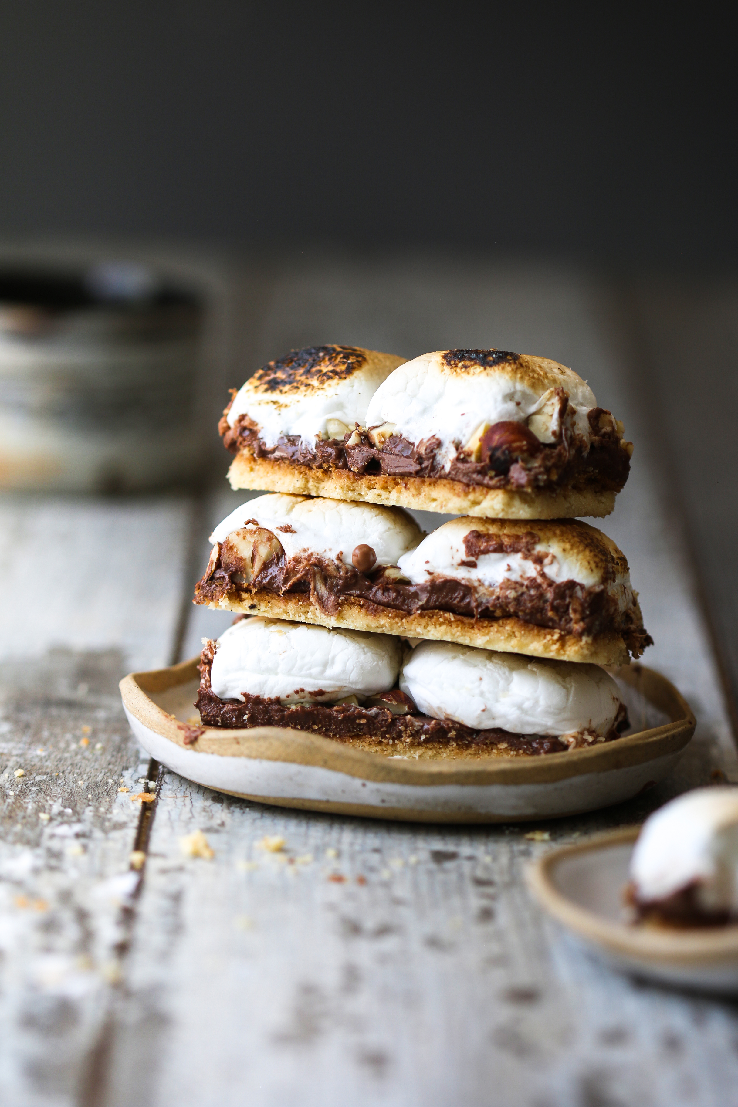 Over the TOP Toasted Chocolate Hazelnut S'mores Bars