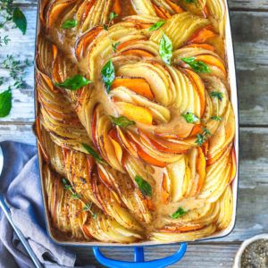 Potato Stacks in Goan Balchao Coconut Milk Masla