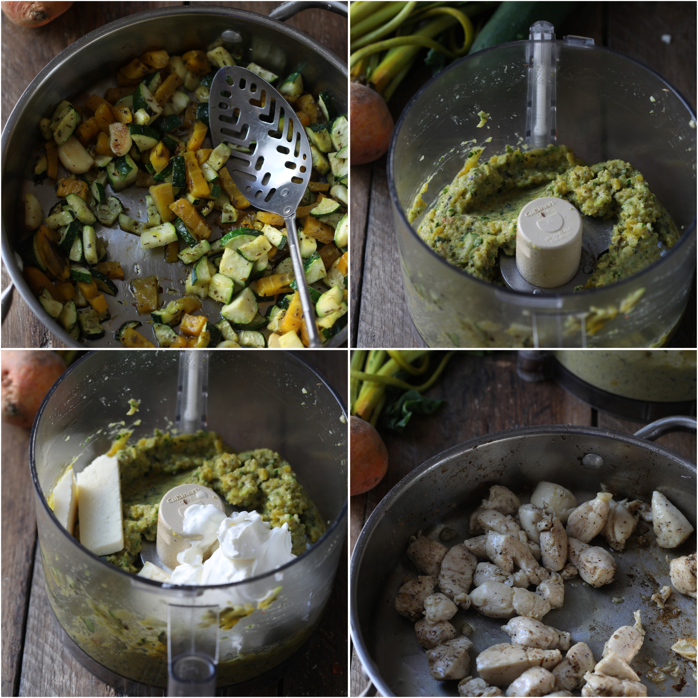 Creamy Veggie Sauce Pasta with Chicken #veggiepasta #springpasta