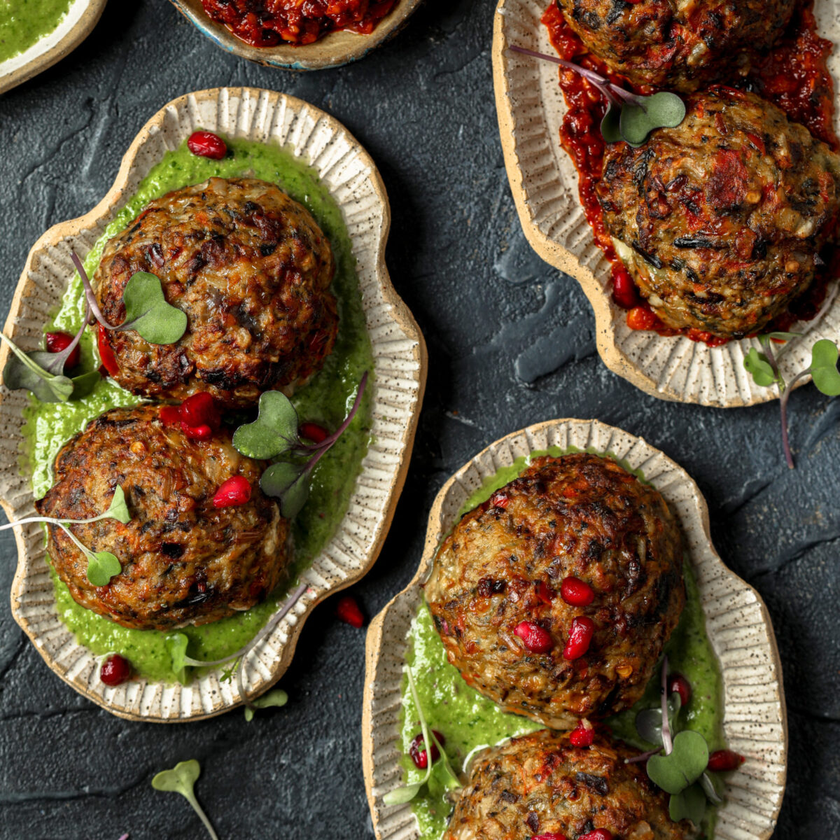 Jumbo Veggie Meatballs- Meal in One