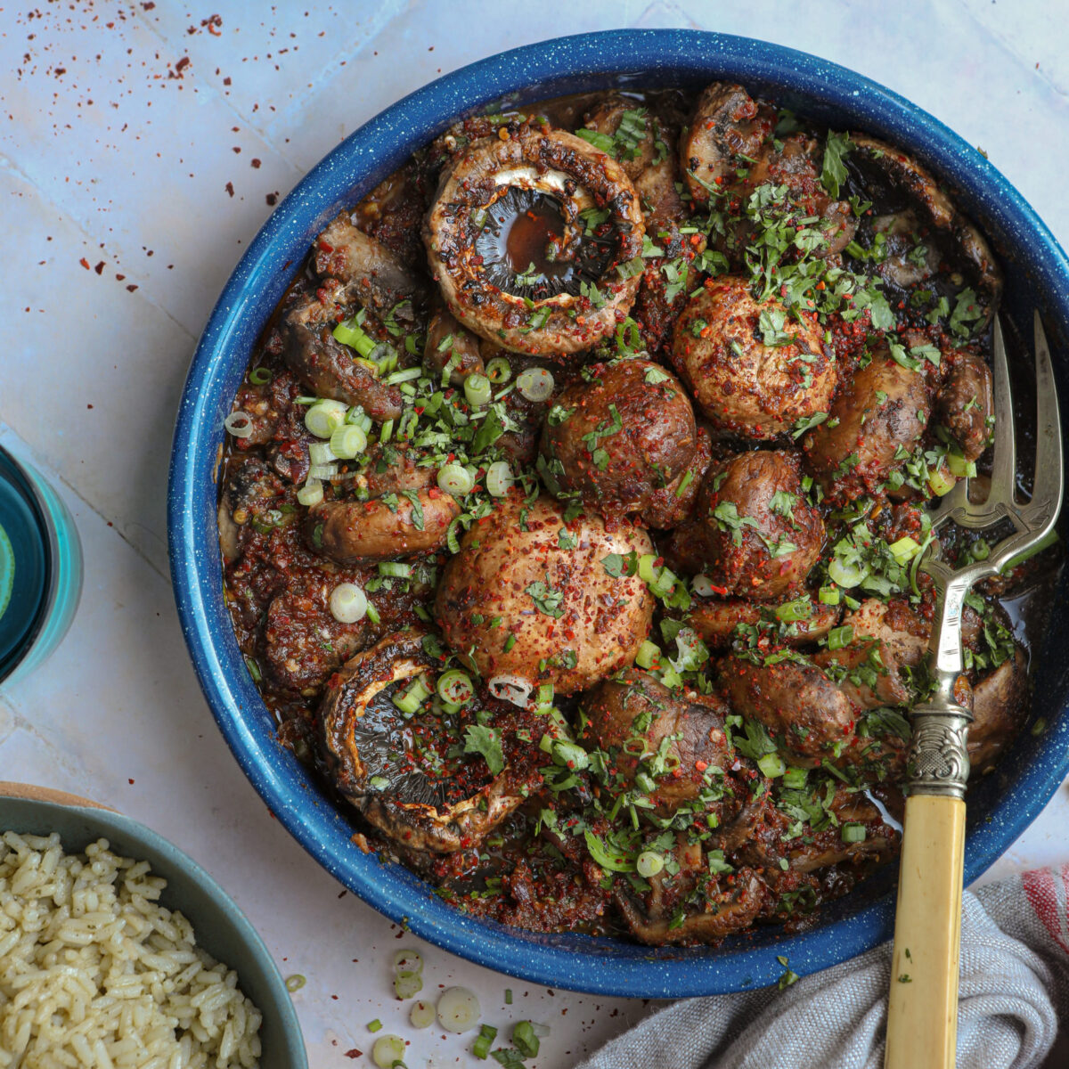 chili garlic mushrooms